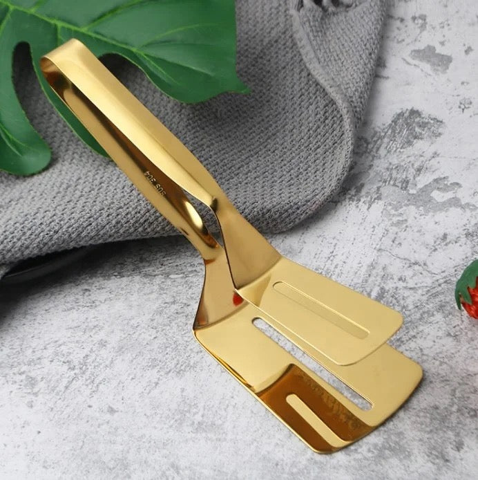 Pizza & Cutlet Tong with Large Base - Stainless Steel