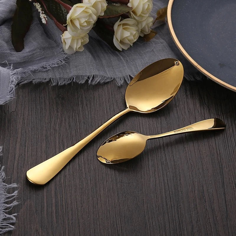 24-Piece Stainless Steel Cutlery Set - Luxurious Dining Essentials