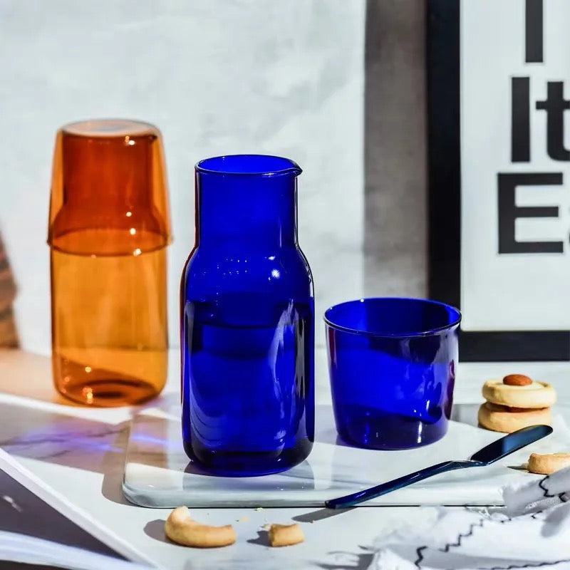 Bedside Carafe with Matching Glass | 3 Colors Available