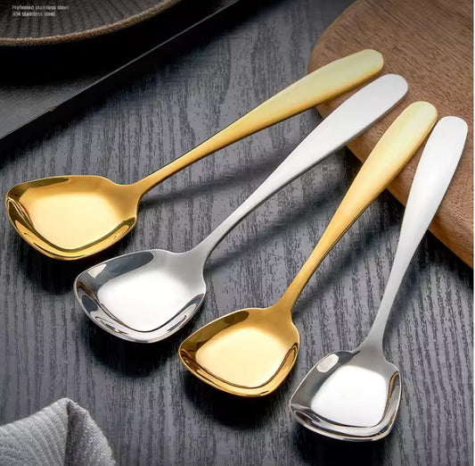 Set of 3 Small Serving Spoons - Gold & Silver option - 304 Stainless Steel