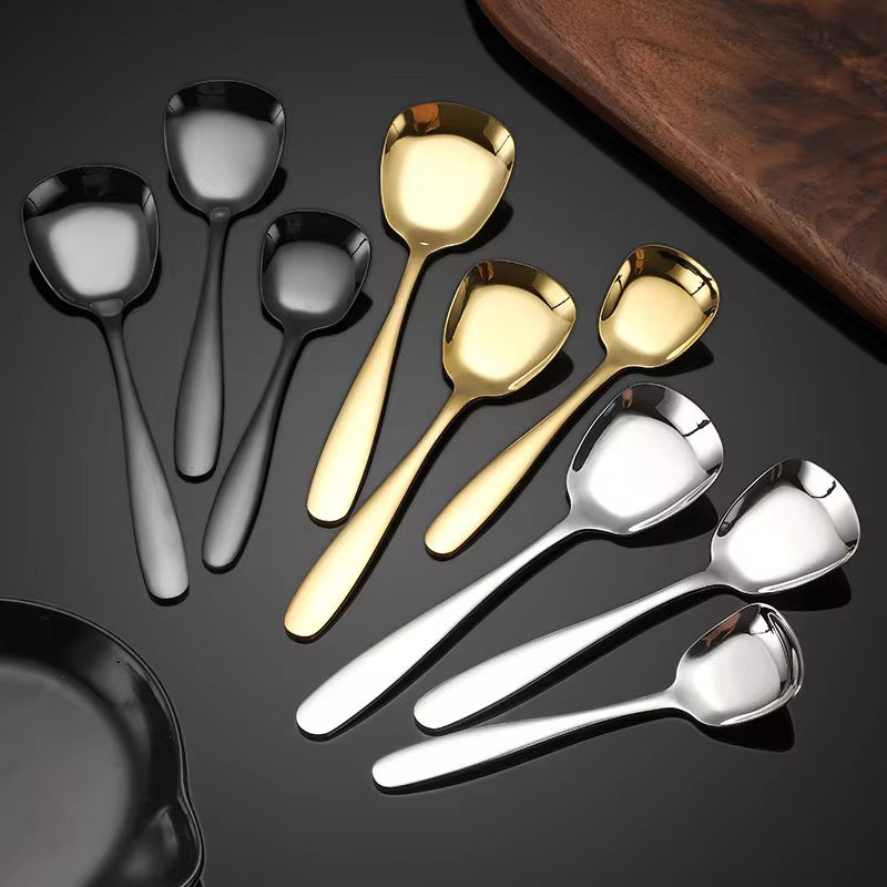 Set of 3 Serving Spoons - Gold & Silver option - 304 Stainless Steel