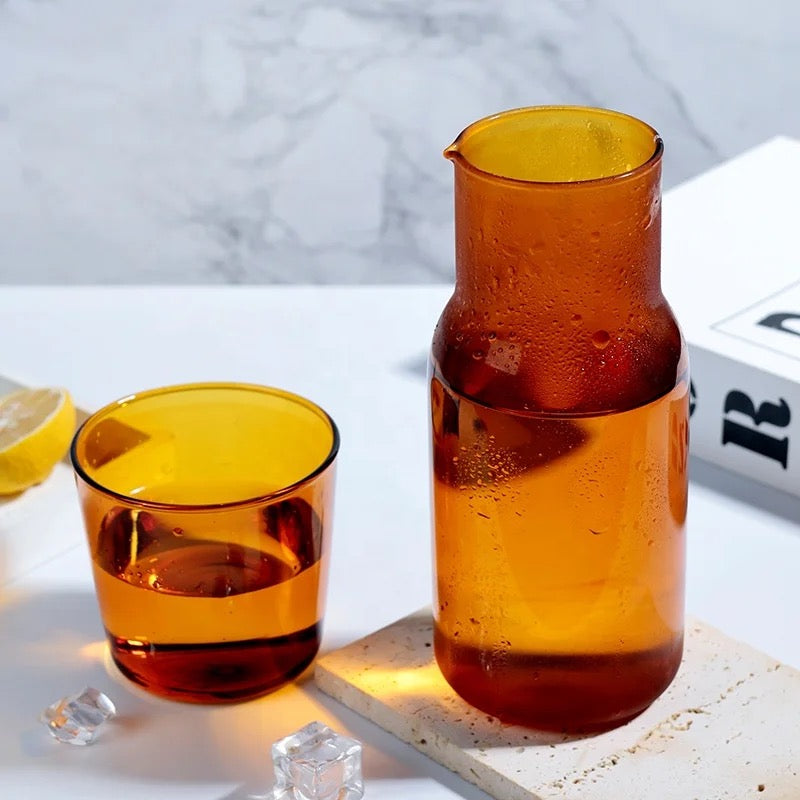 Bedside Carafe with Matching Glass | 3 Colors Available