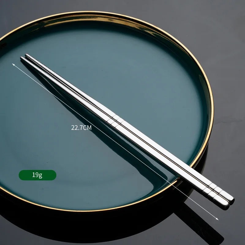 Chopsticks Set - Stainless Steel (Set of 5 Pair)