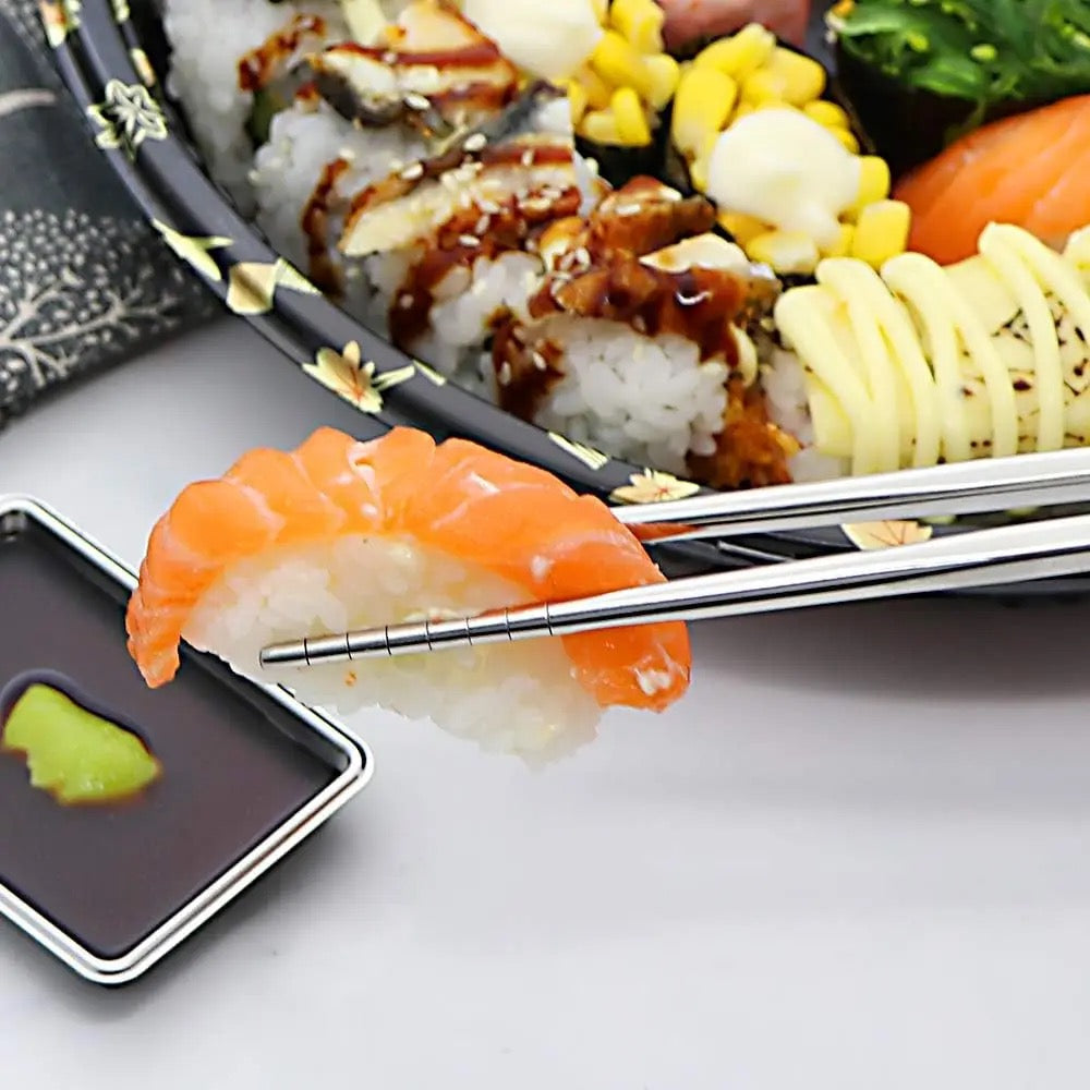 Chopsticks Set - Stainless Steel (Set of 5 Pair)