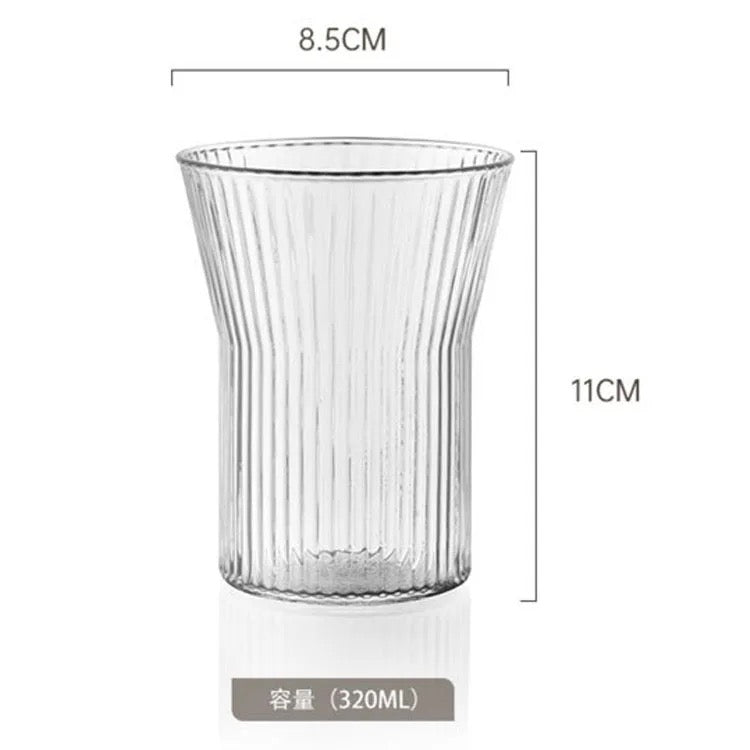 Transparent Glass Carafe Set with 4 Matching Glasses
