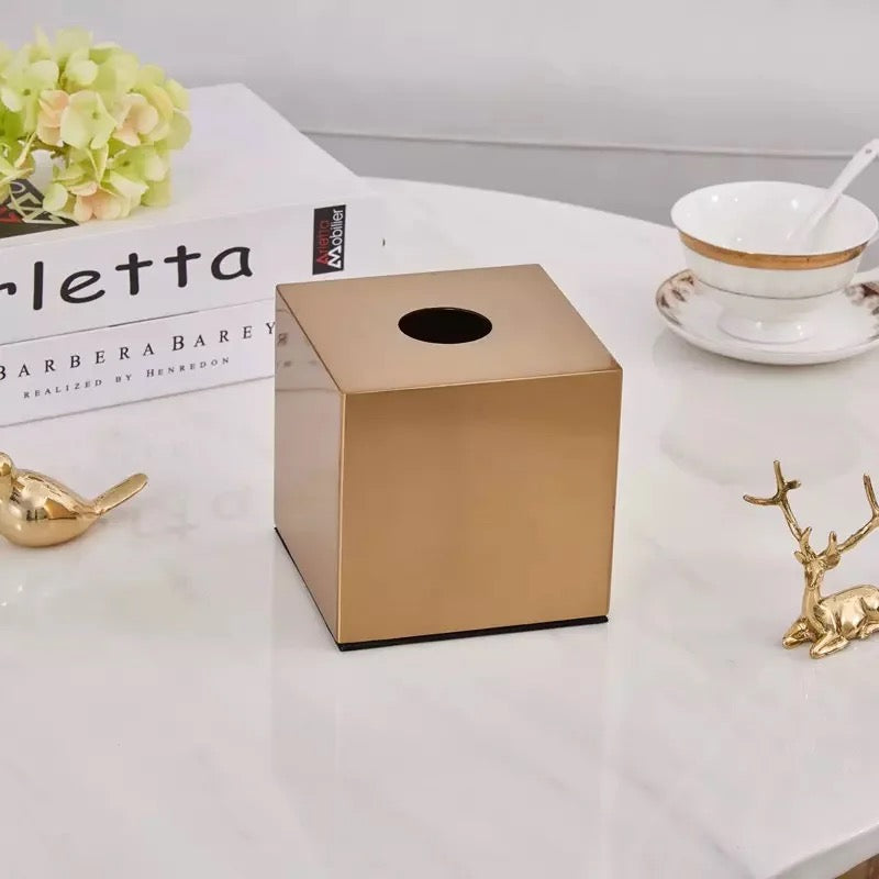 Metal Tissue Box - Gold - Luxury Home Decor