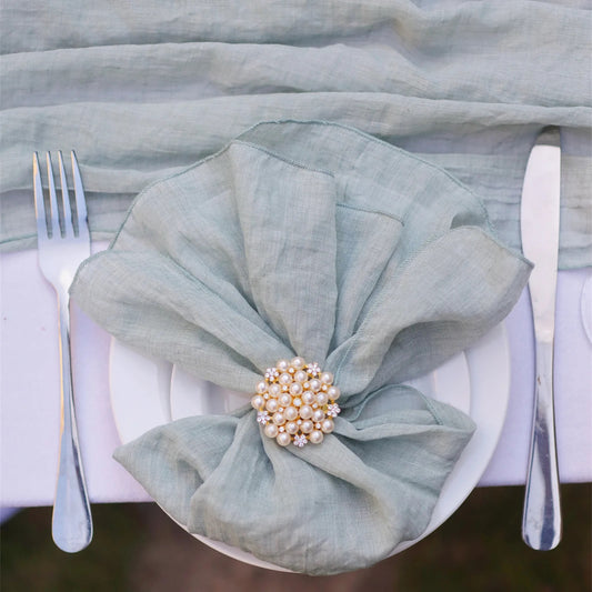 Napkin Rings | Pearl & Stonework | Set of 4, 6, or 8