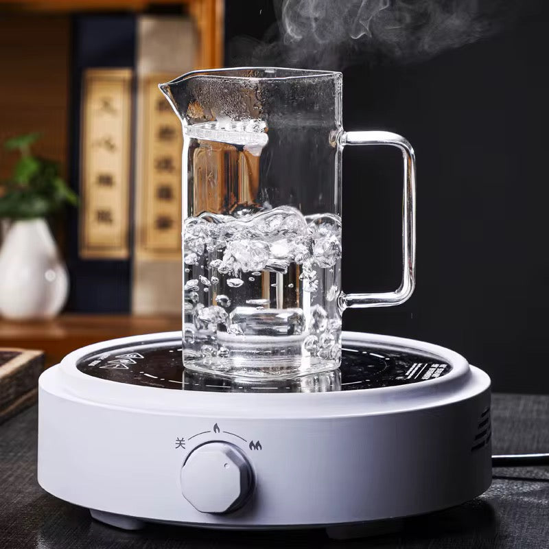 Glass Cup with Strainer | Built-In Filter & Spout | 400 ml