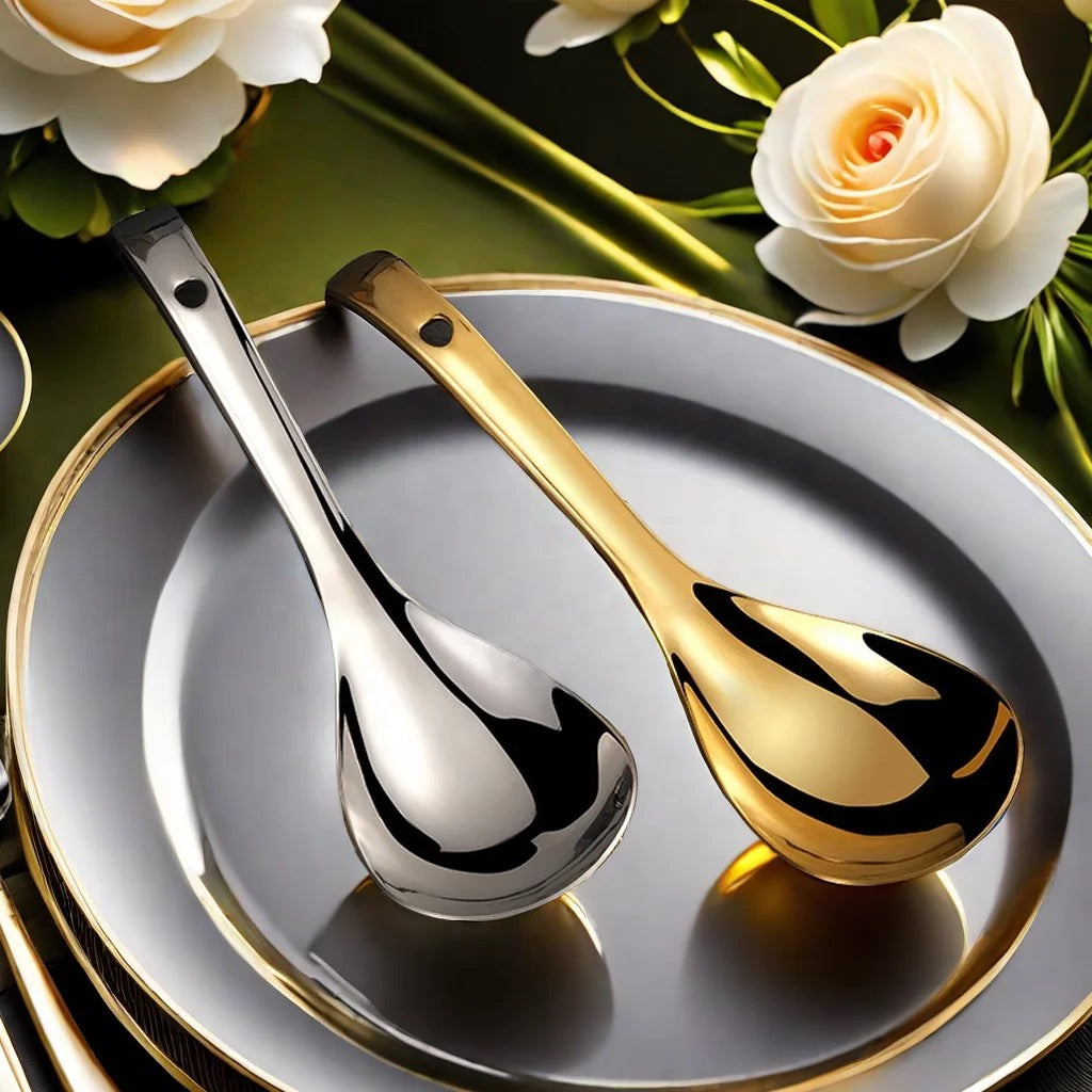Gold Multipurpose Serving Spoon - Luxurious 304 Stainless Steel