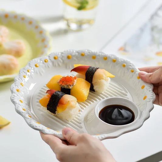 Ceramic Chip & Dip Plate