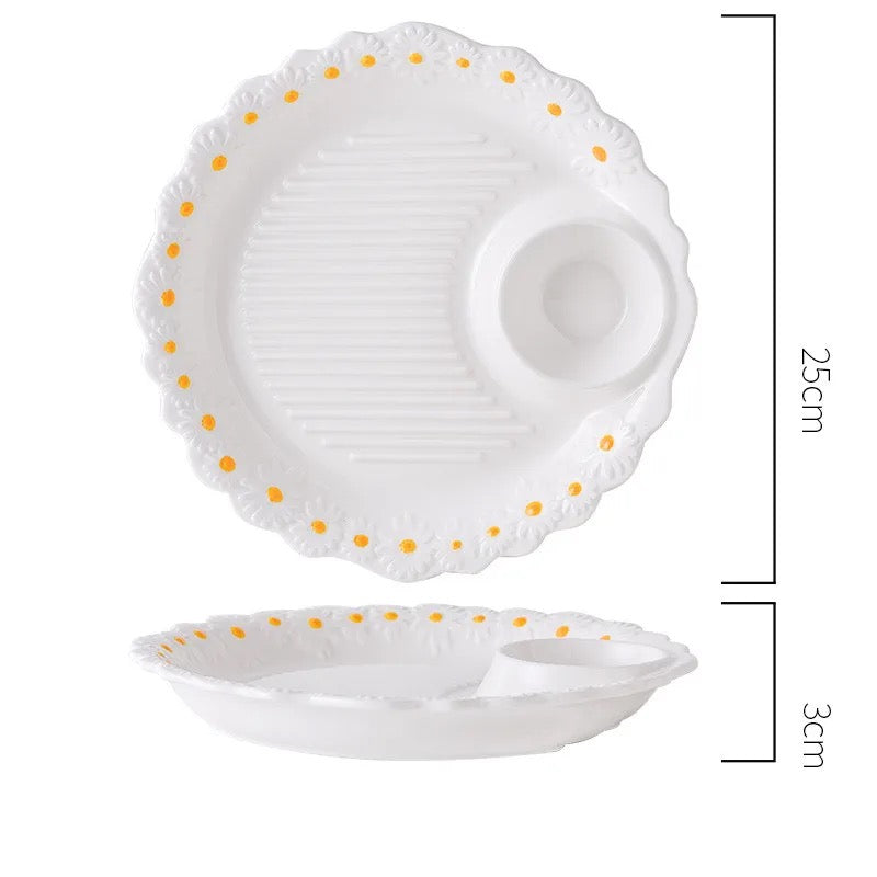 Ceramic Chip & Dip Plate