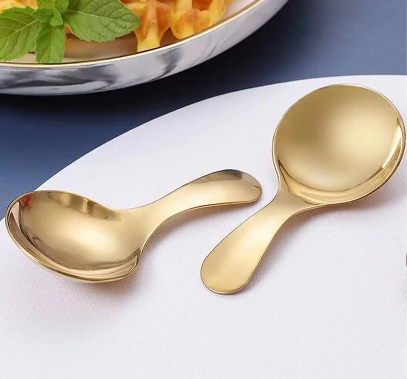Mini Coffee Spoons for Jars - Set of 2 | Set of 4 | Gold & Silver Stainless Steel