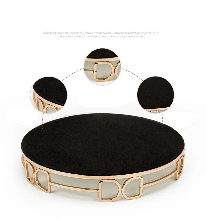 Luxury Metal Tray - Round - 12 inch