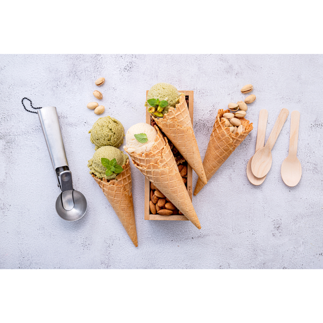Gold Ice Cream Scooper with Lever – Stainless Steel