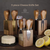 Luxury 5 Piece Cheese Knife Set with Magnetic Wooden Block | Gold & Silver Stainless Steel with Wooden Handle