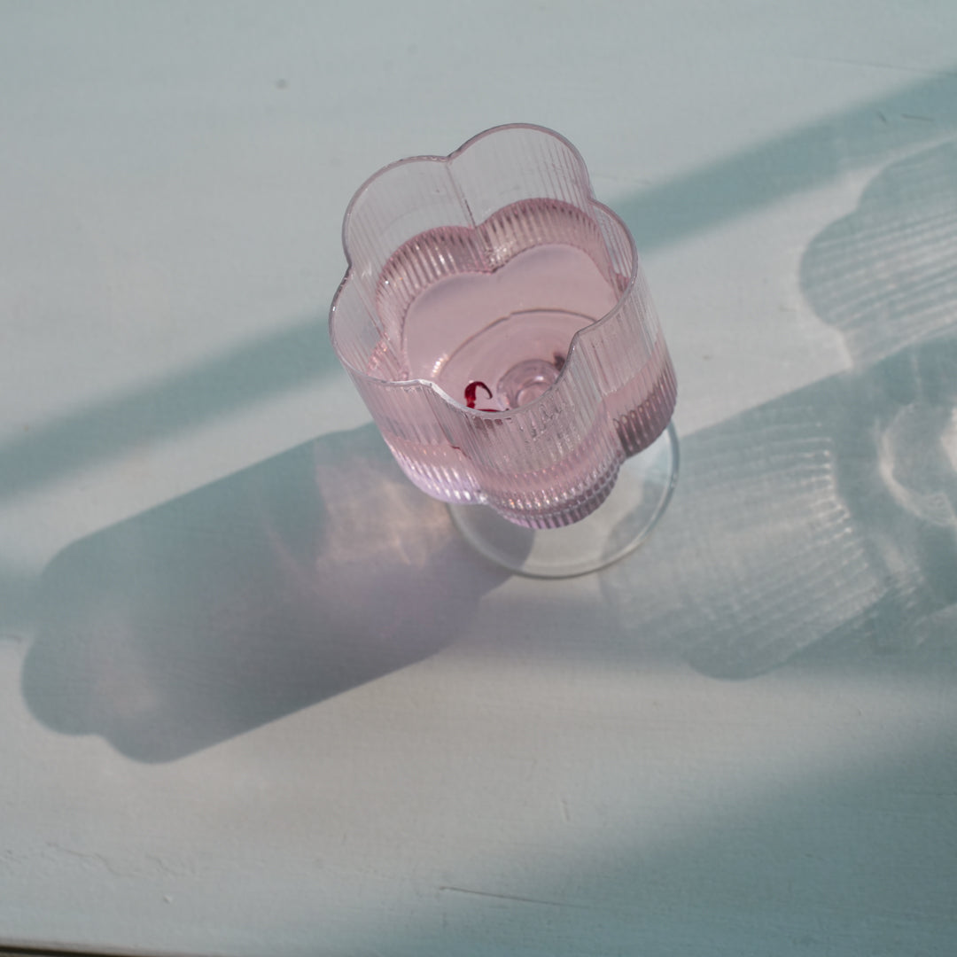 Luxury Flower Rim Stem Glasses for Cocktails and Wine