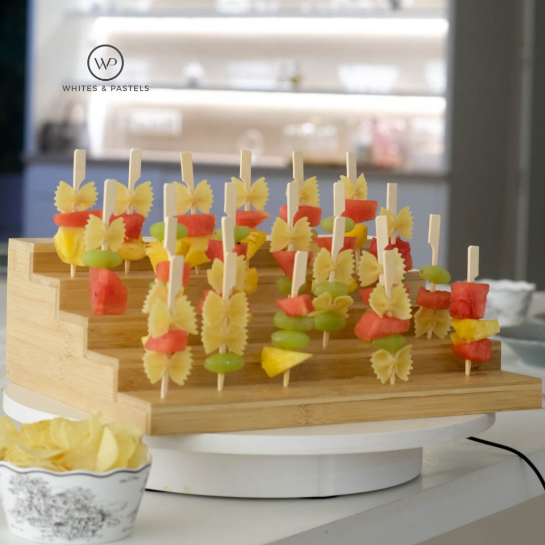 5-Tier Bamboo Skewer Stand with 100 Cocktail Sticks