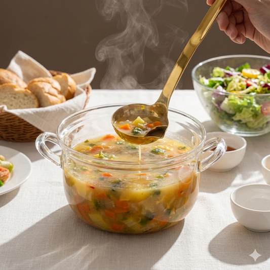 Extra-large serving spoon set for buffet and party serving