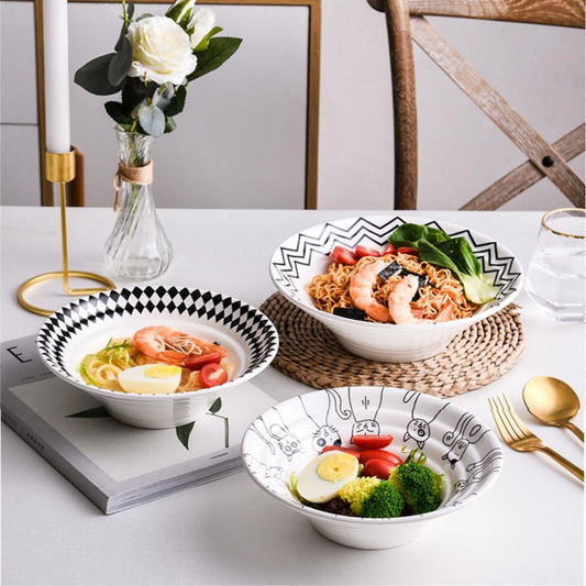 Serving Bowl - 8 inch Ramen, Pasta, Noodle Bowl