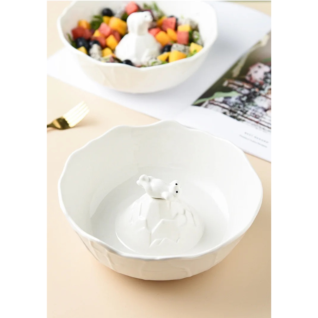 Bear Bowl - Sleeping Style - Salad, Pasta & Serving Bowl