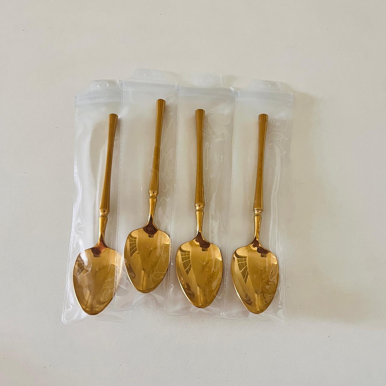 Gold Luxury Coffee Spoons - Set of 4 or 6 - Only small size