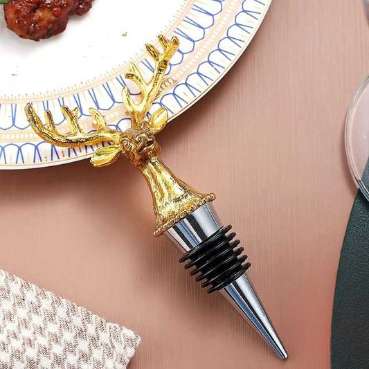 Reindeer Wine Stopper - Gold