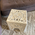 White Carved Wooden Side Table