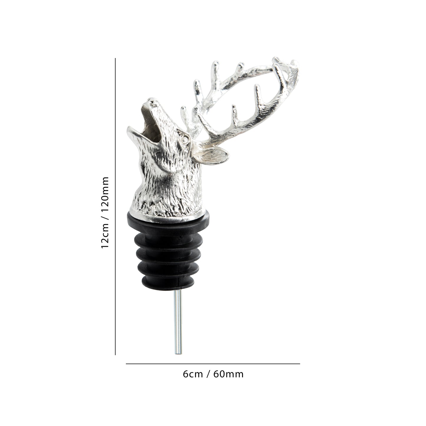 Reindeer Wine Pourer cum Aerator - Silver