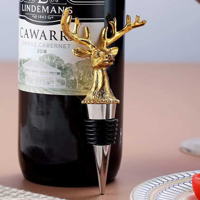 Reindeer Wine Stopper - Gold