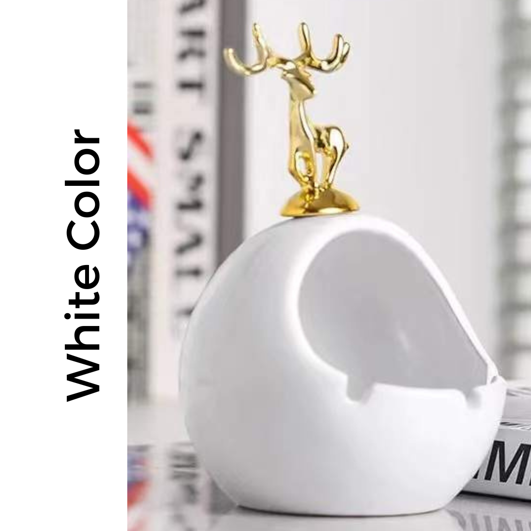 Reindeer Ash Tray - White
