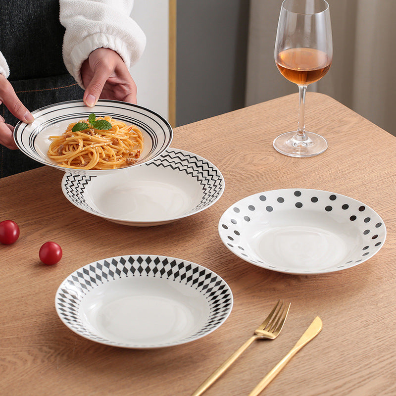 Nordic Style Deep Pasta Plate - 8 inch
