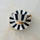 French Cup & Saucer - Black White & Gold