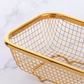 Luxury Stainless Steel Mesh Basket for Serving & Storage – Gold & Silver | Food Safe PVD Finish (12x5 Inch)