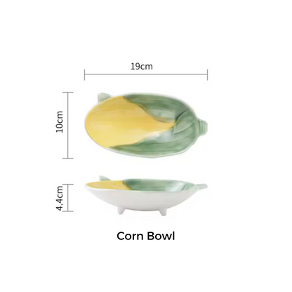 Vegetable Ceramic Snack Bowls - Peanut, Onion, Turnip