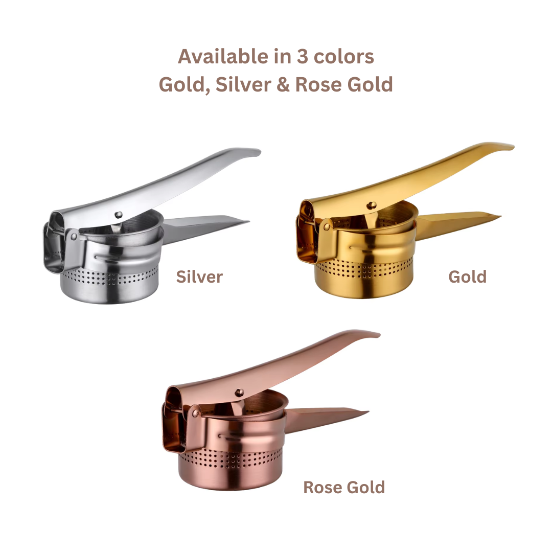 Manual Juicer and Potato Press - 3 colors - Gold, Silver, Rose Gold