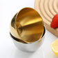 Gold Stainless Steel Dessert Bowl with Matching Spoon