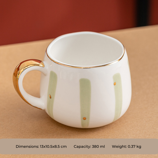 Nordic Style Porcelain Coffee Mug - Pastel Green