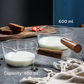 Glass Measurer and Tea Pan with Wooden Handle - 2 sizes (70ml and 400 ml)