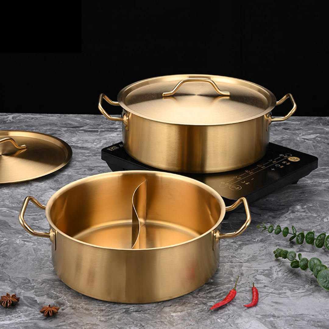 Two-in-One Serving Bowl Kadhai with Lid | Induction Hotpot