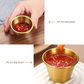 Set of 2 Stainless Steel Dip Bowls with Lids – 40ml & 70ml | Gold & Silver Finish