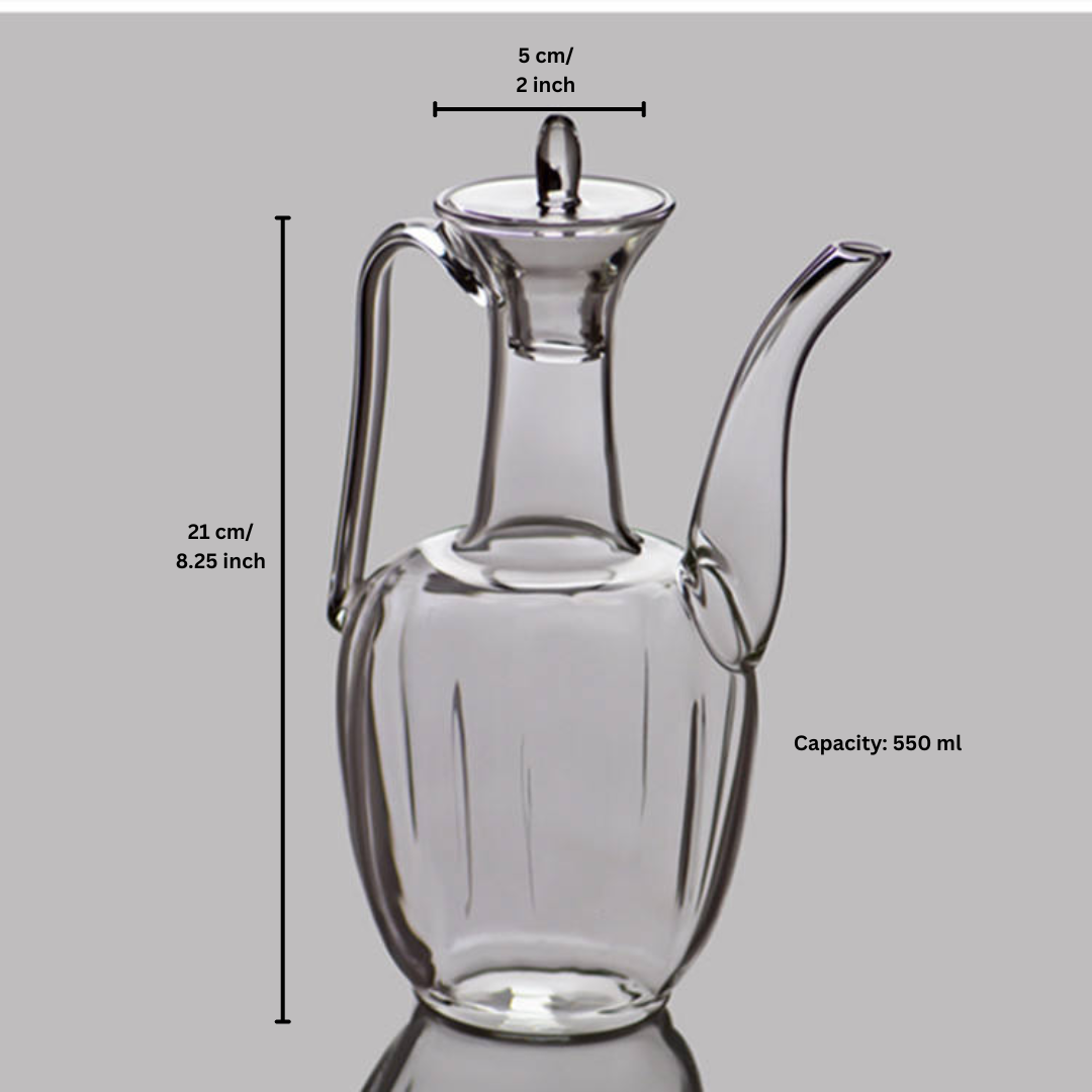 Elegant teapot on burner for herbal tea brewing