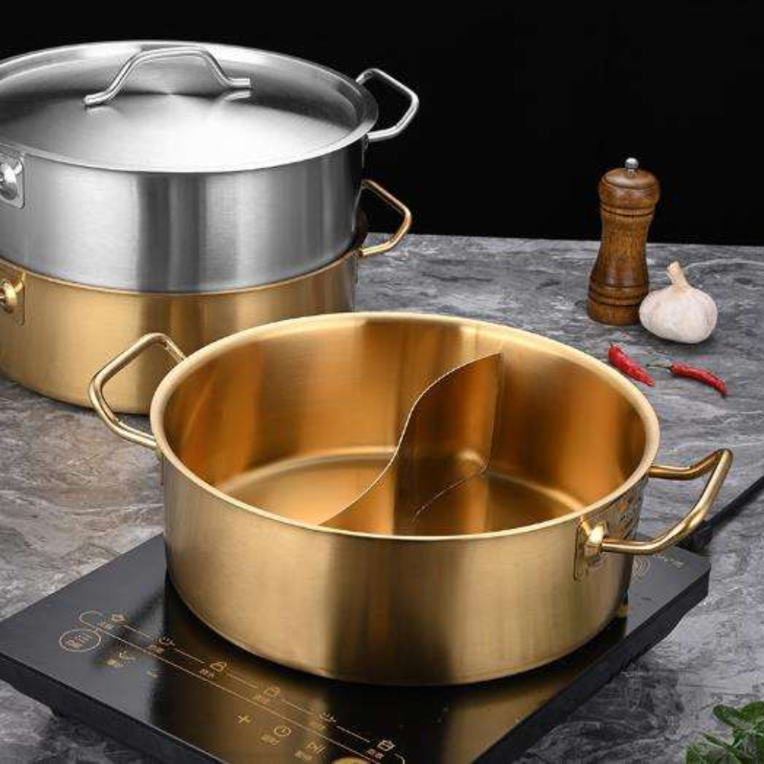 Two-in-One Serving Bowl Kadhai with Lid | Induction Hotpot