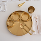 12-inch-matte-gold-thali-dinner-plate-with-spoon-and-fork