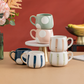 Nordic Style Porcelain Coffee Mug - Blue
