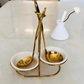 Serving Ladle & matching Slotted Ladle - Set of 2 - Gold & Silver