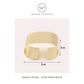 Napkin Rings Set – Gold Metal Band, (Set of 4/6/8) Perfect for Formal & Casual Dining