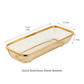 Luxury Stainless Steel Mesh Basket for Serving & Storage – Gold & Silver | Food Safe PVD Finish (12x5 Inch)
