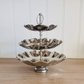 Metal Serving Tray & Stand | 2-Tier | 3-Tier | Scalloped Edge