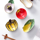 Vegetable Ceramic Snack Bowls - Peanut, Onion, Turnip
