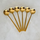 Set of 6 - Luxury Tea Dessert Coffee Spoons - Gold & Silver - 304 Grade Stainless Steel